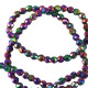 Faceted glass beads 2mm round Multicolour purple ab coating